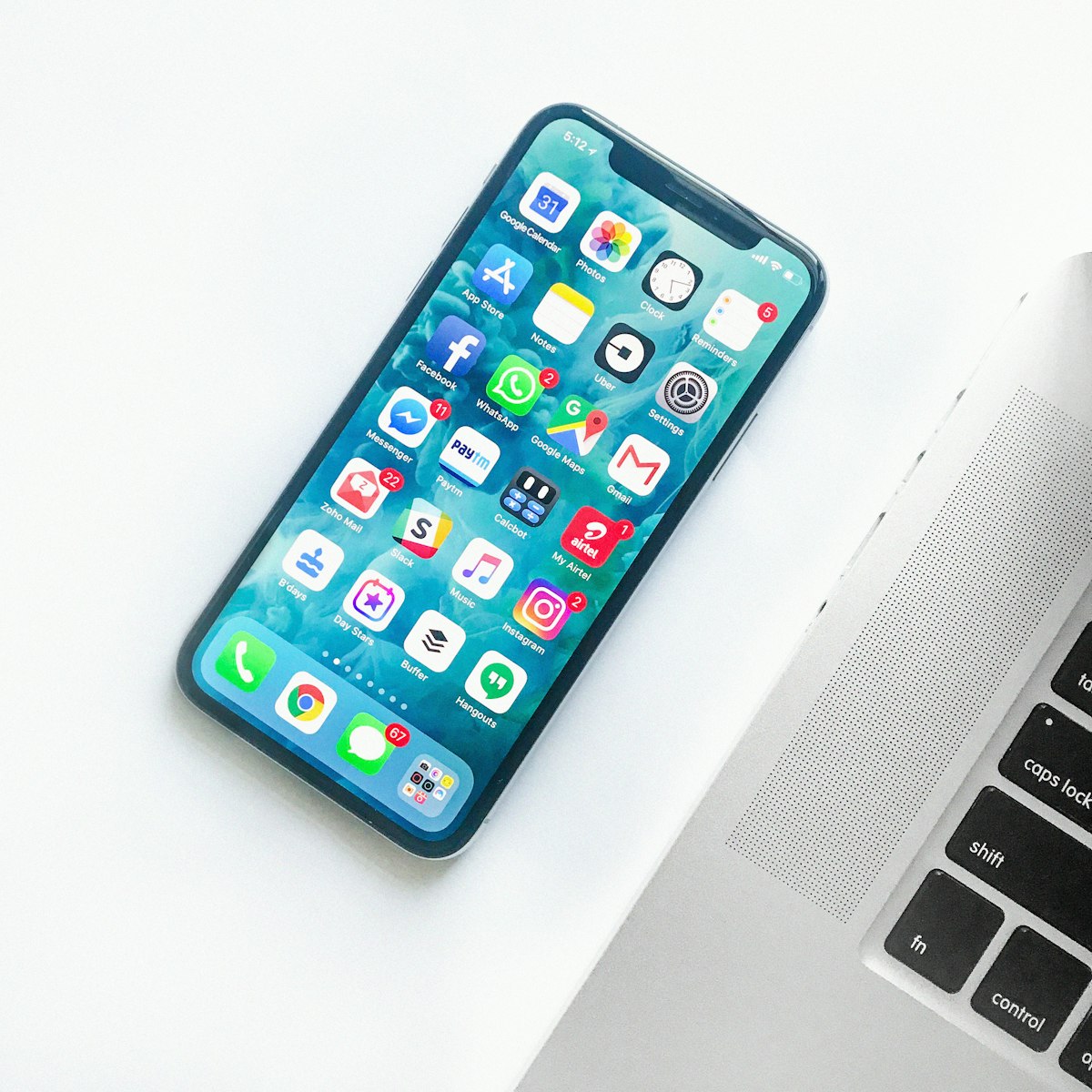Smartphone with USB-C cable