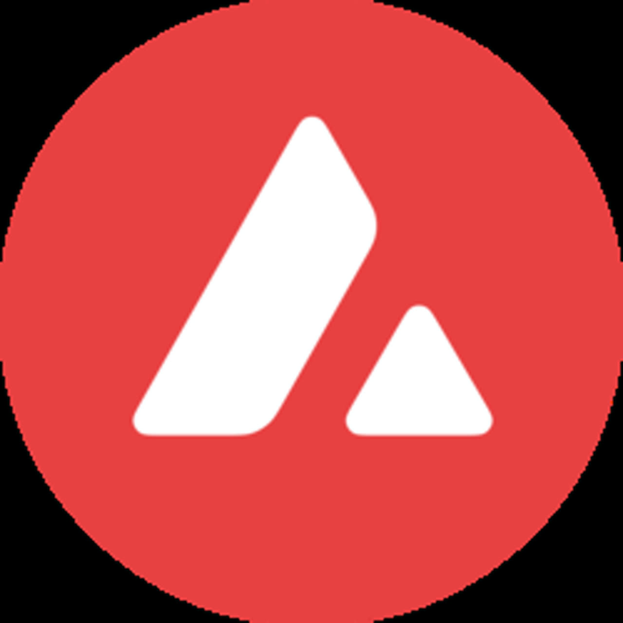 Logo Avalanche AVAX màu đỏ với chữ A cách điệu màu trắng
