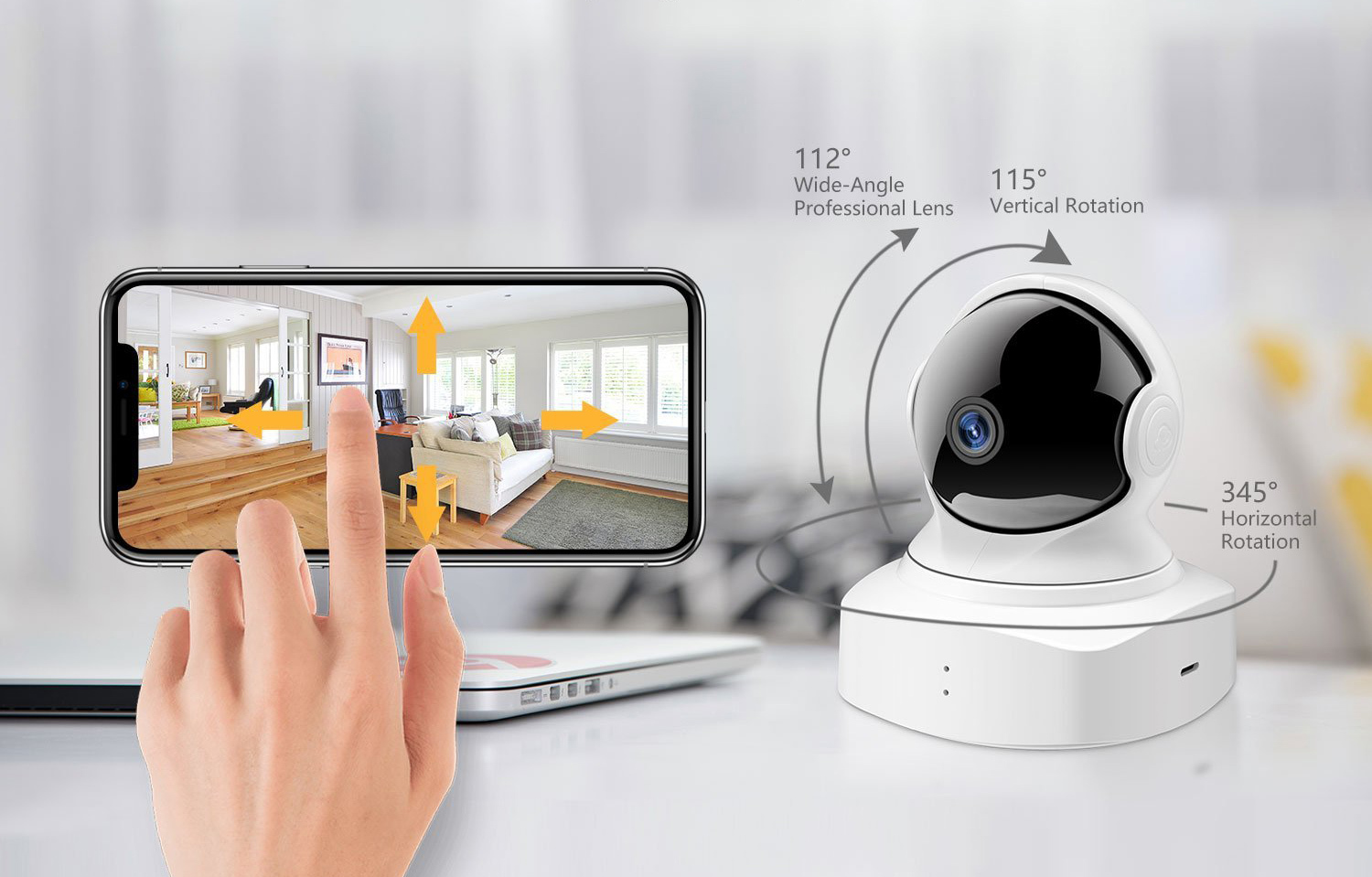 Camera an ninh IP thông minh kết nối với điện thoại qua ứng dụng điều khiển từ xa