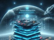 Ảnh minh họa EigenLayer dashboard hoặc tokenomics — ETH staked trong EigenLayer theo thời gian, AVS list, APY breakdown