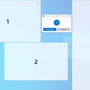 Giao diện FancyZones với các vùng chia màn hình được tùy chỉnh trong Windows