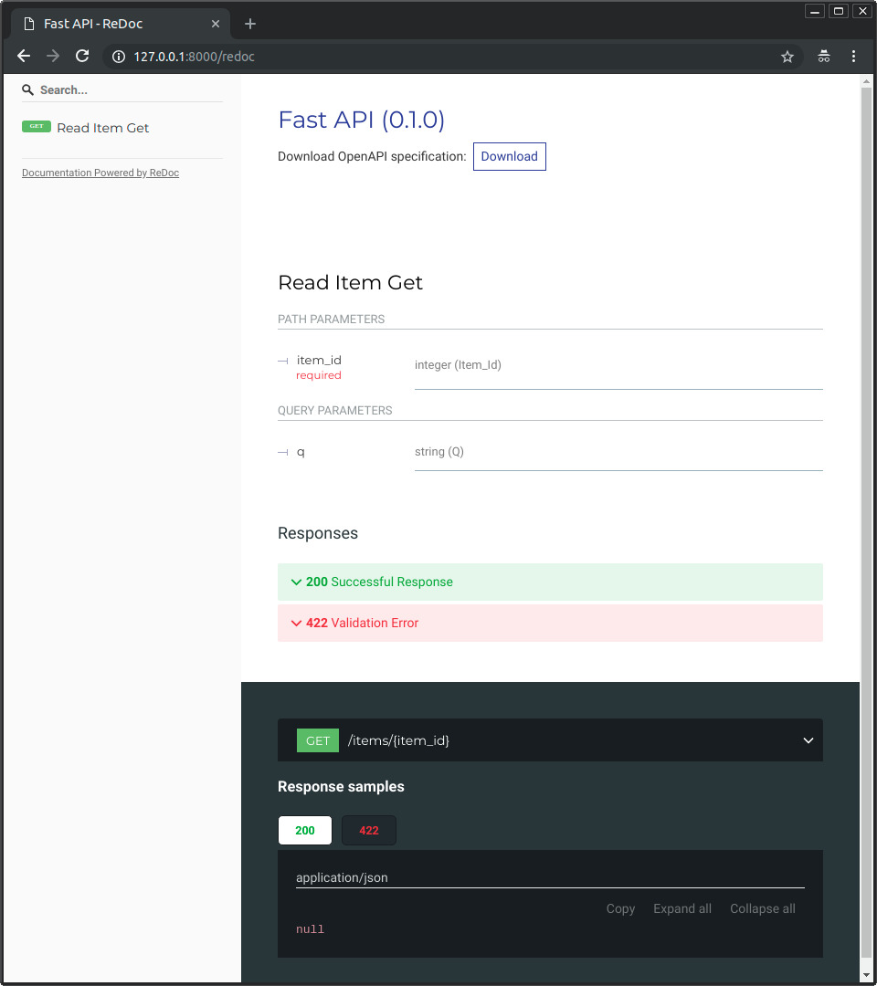 ReDoc documentation tự động từ FastAPI