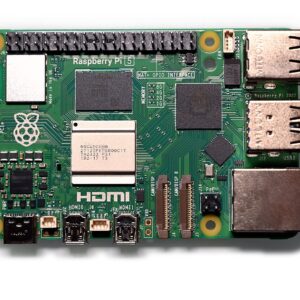 Bo mạch Raspberry Pi 5 với các cổng USB HDMI và header GPIO