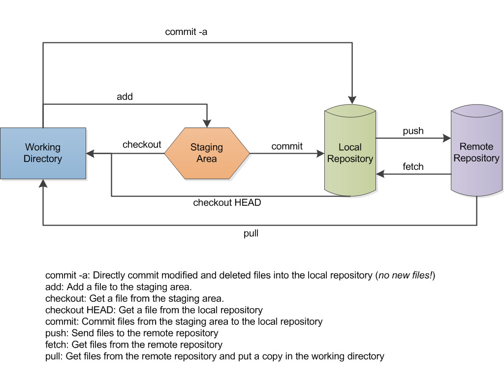 sơ đồ cấu trúc thư mục .git của Git với HEAD config objects refs index