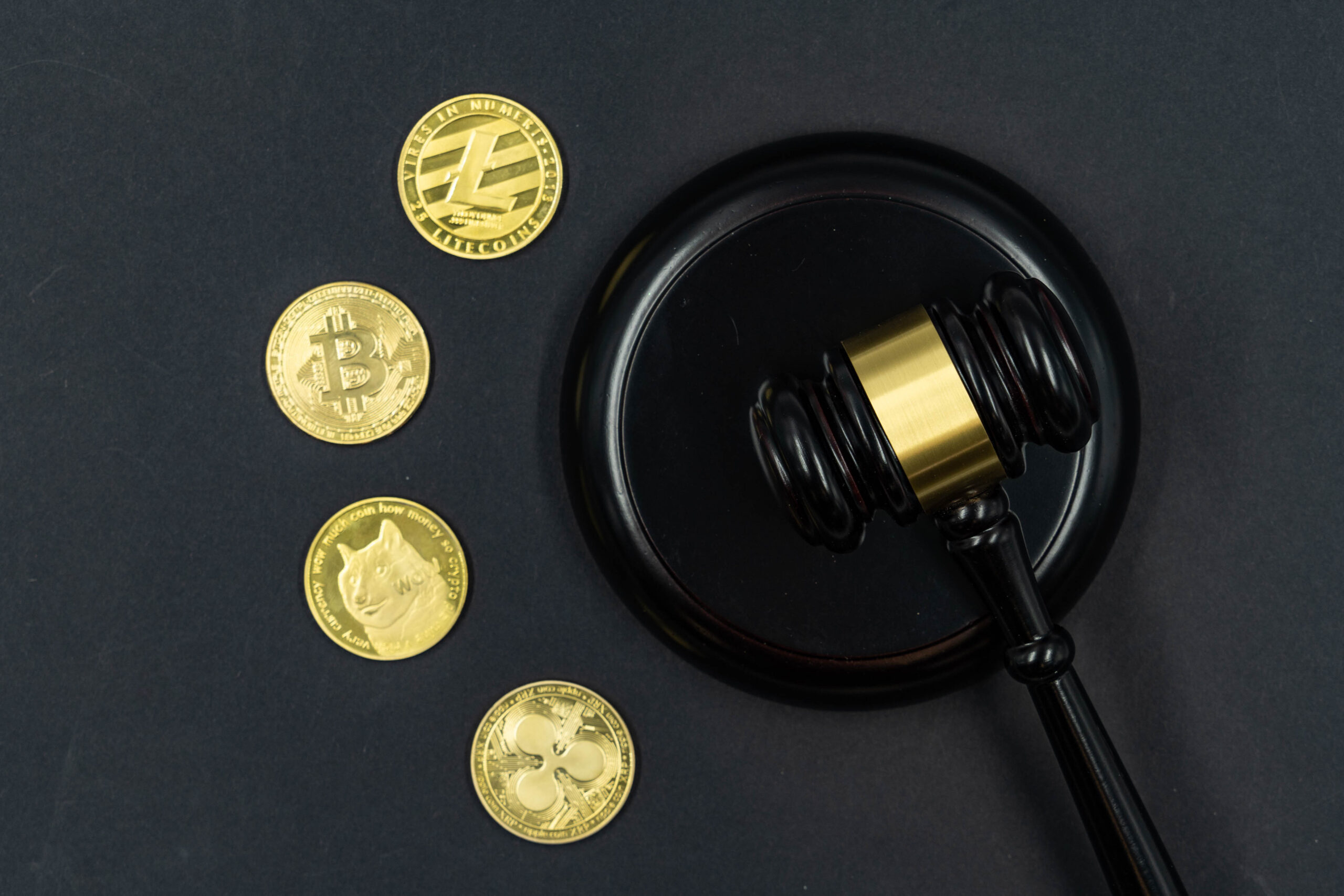 Cryptocurrency regulation and laws concept image