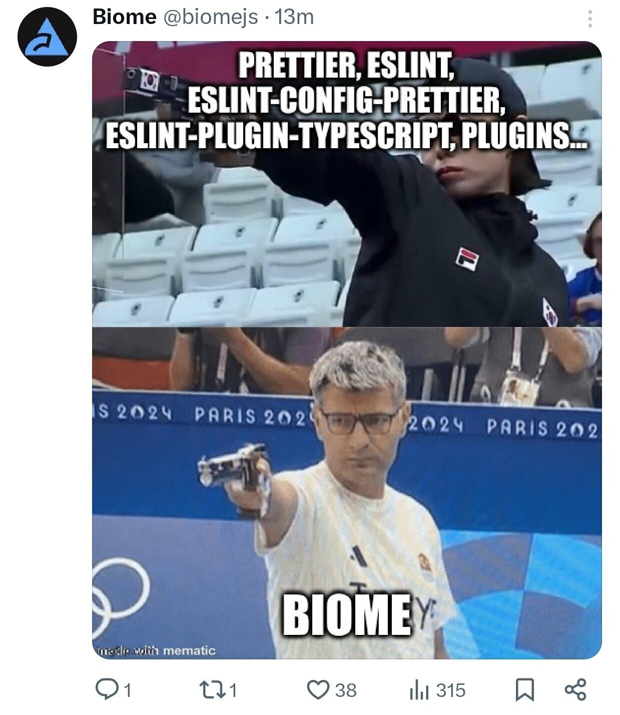 Terminal output Biome CLI chạy lệnh biome check và biome format