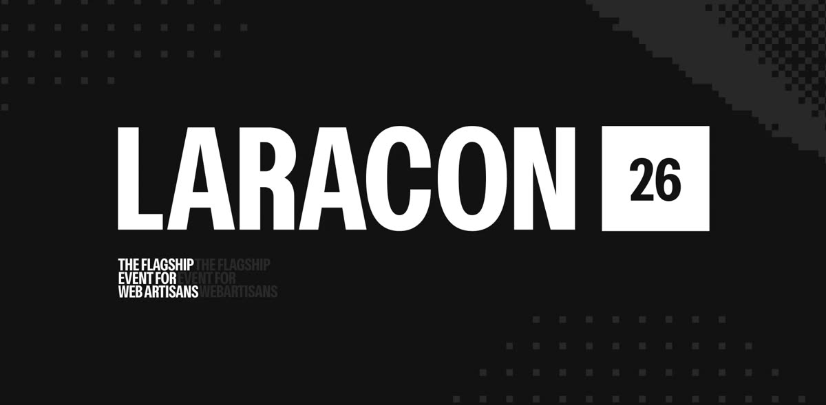 Laracon US 2026 conference branding banner for Laravel community event