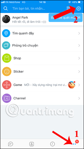 Giao diện cài đặt mã khóa Zalo trên điện thoại