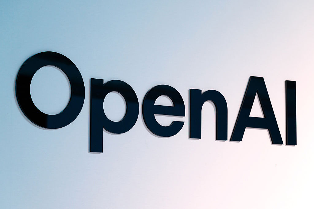 Biển hiệu logo OpenAI tại sự kiện ở Seoul