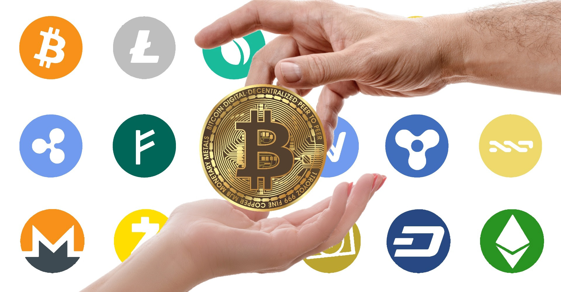 Các đồng cryptocurrency phổ biến trong hệ sinh thái DeFi như Bitcoin, Ethereum, Solana