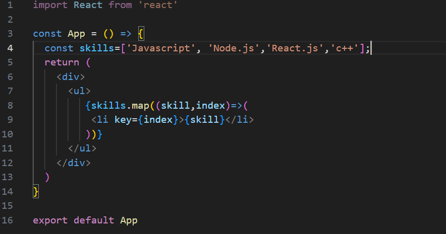 Code React dùng useState trong dự án Vite