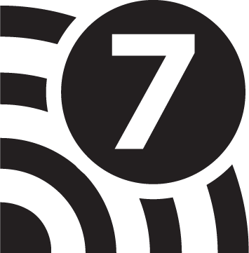 Biểu tượng icon Wi-Fi 7 trên nền đen