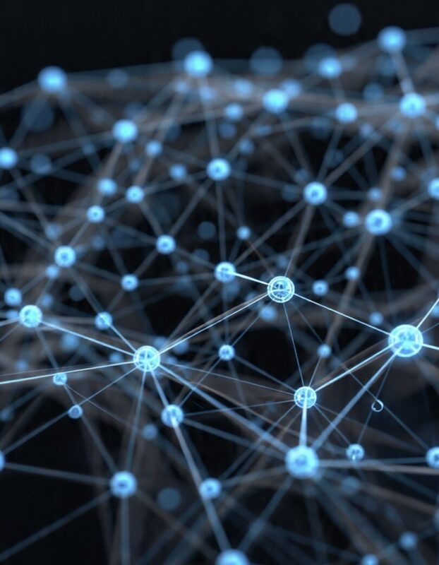 Mô hình mạng blockchain phi tập trung với các node được kết nối chéo hóa
