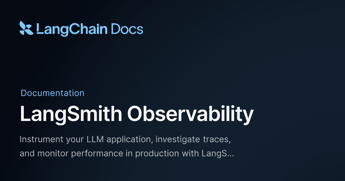 LangSmith dashboard trace