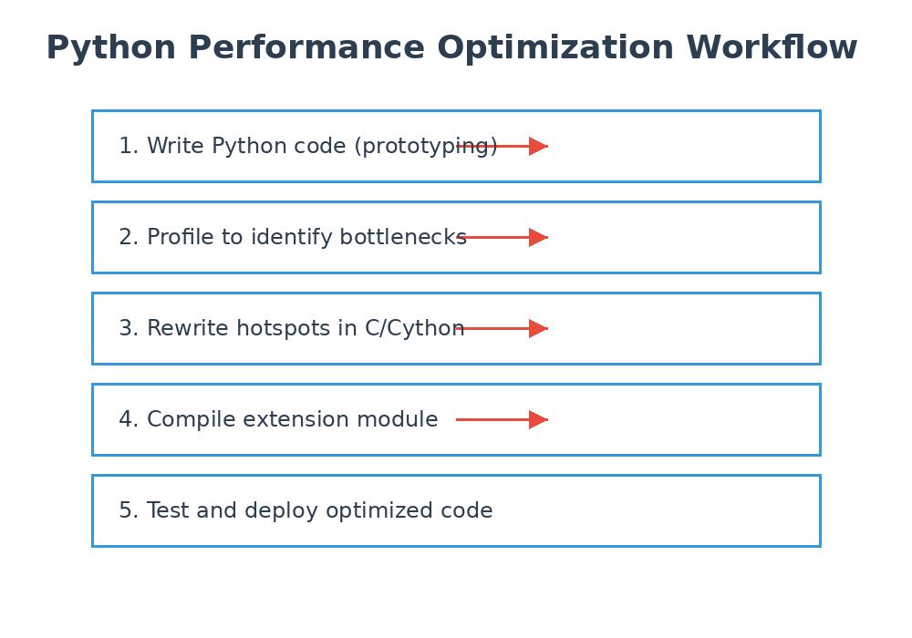 Quy trình phát triển Python: prototype nhanh sau đó tối ưu bằng C