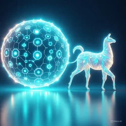 Meta AI and Llama illustration
