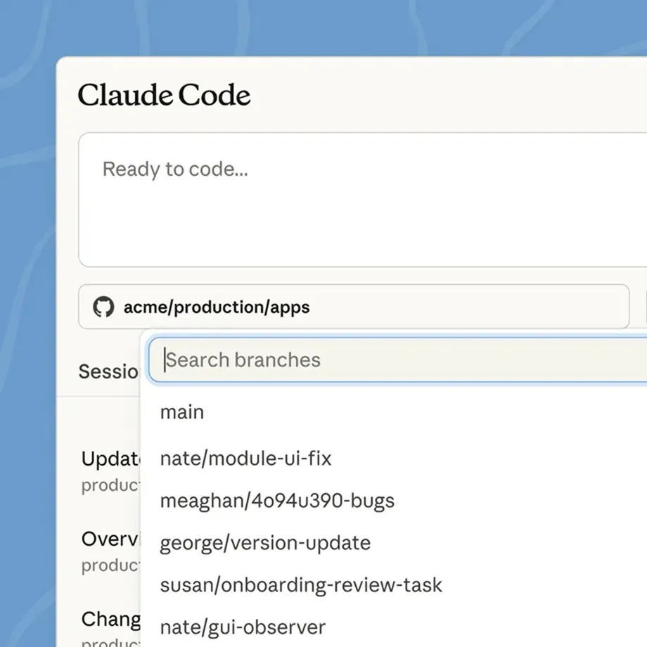Claude Code trên web interface