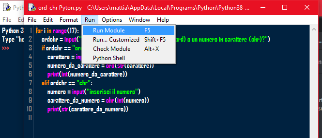 môi trường phát triển Python với Run Module