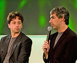 Hai người sáng lập Google Larry Page và Sergey Brin