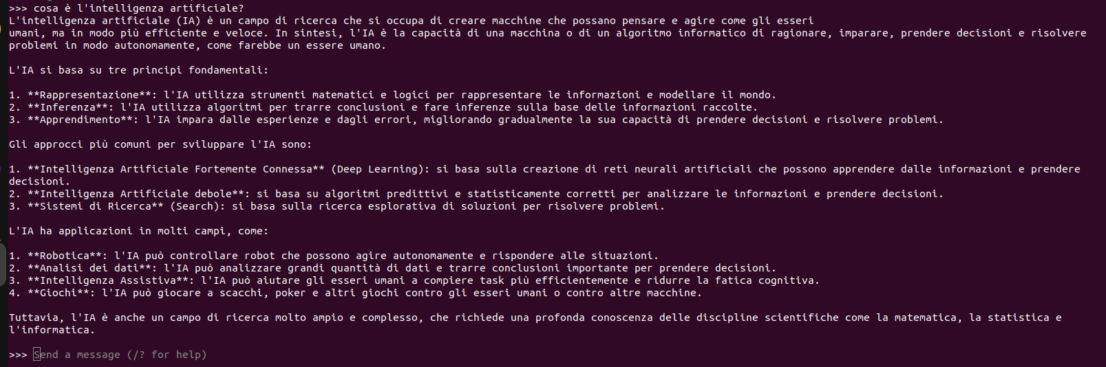 Ollama web interface showing running models and resource usage on local machine