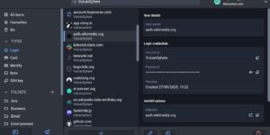 Bitwarden password manager interface