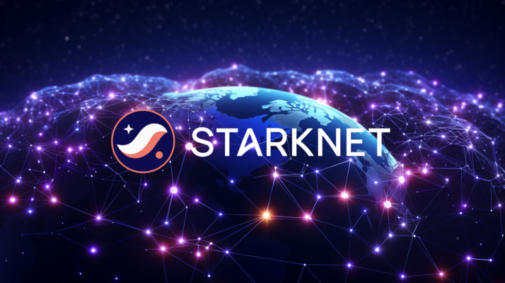 Sơ đồ kiến trúc Starknet ZK-rollup với STARK proof xác nhận trên Ethereum