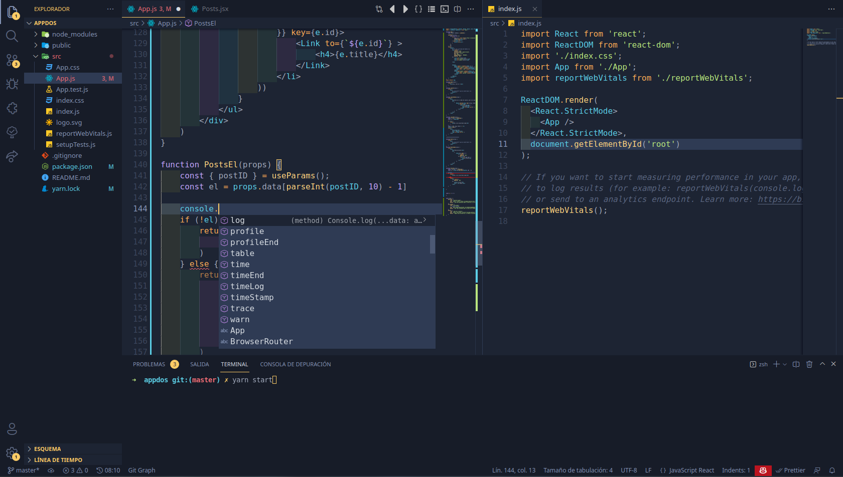 Giao diện Visual Studio Code đang soạn thảo code TypeScript