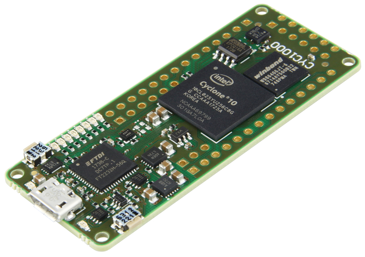 Bản mạch phát triển FPGA Intel Altera Cyclone 10 LP với khối logic lập trình được, bộ nhớ BRAM và cổng mở rộng