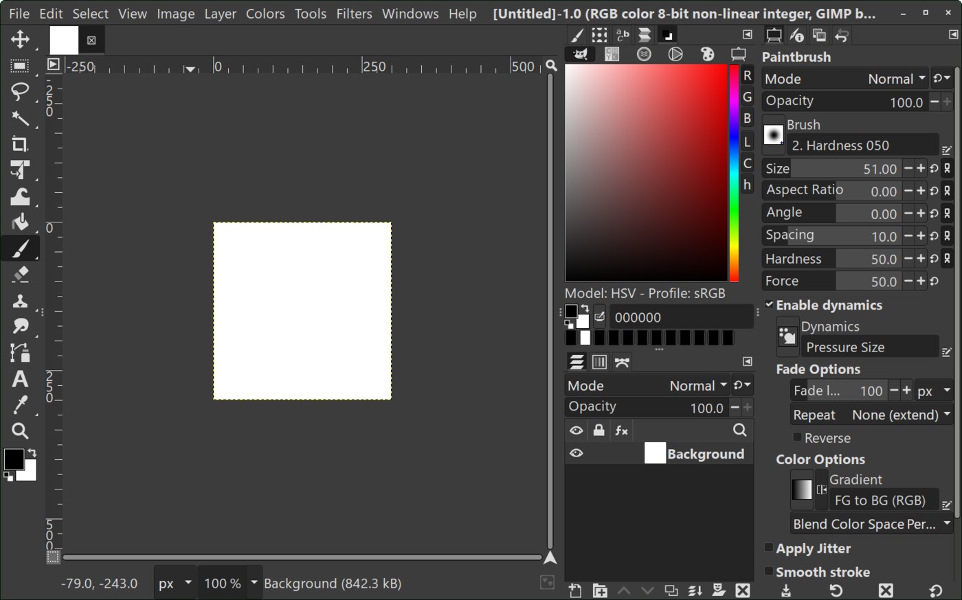 Cửa sổ GIMP phiên bản 3 với thanh menu File Edit Select View Image Layer Colors Tools Filters Windows Help và hộp thoại Tool Options