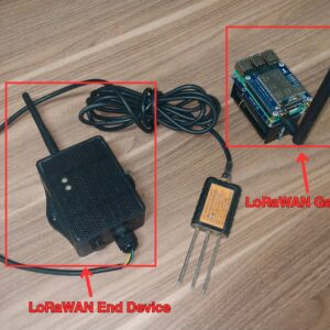 Sơ đồ một mạng LoRaWAN triển khai thực tế với gateway trung tâm và các thiết bị đầu cuối