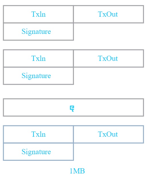 Hình minh họa phần chứng thực witness được tách riêng trong giao dịch SegWit